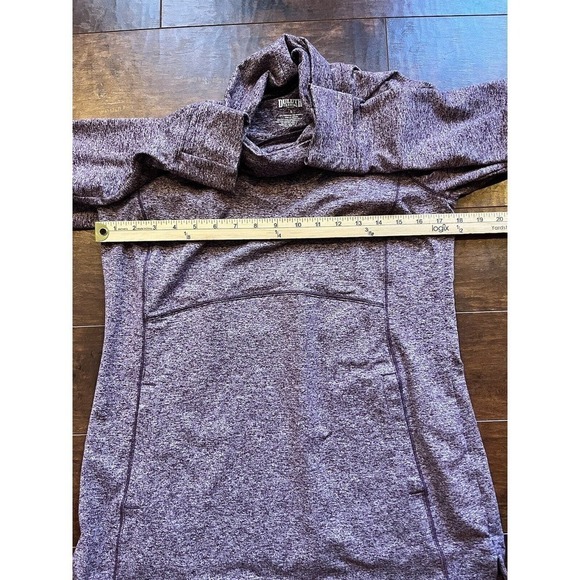 Duluth Trading Cowl neck Long Sleeve Casual Purple Heather Outdoor Active Top Sm - Picture 3 of 5